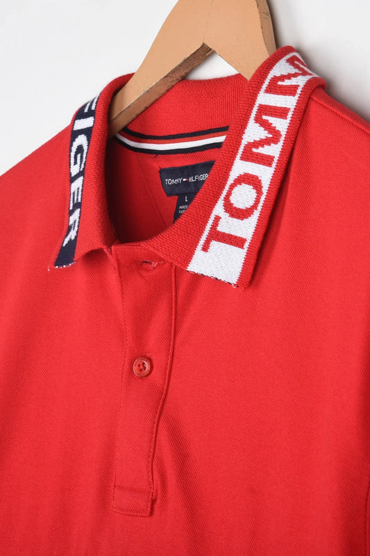 TH Imported Jacquard Collar Polo (Red)