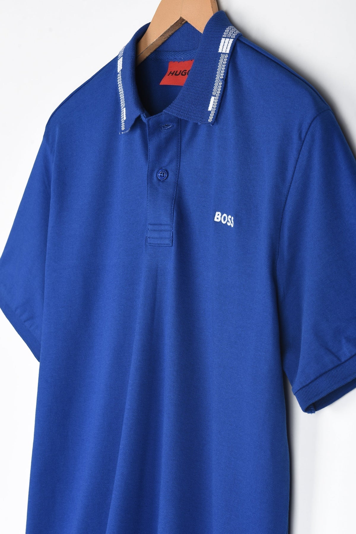 HGO BOS Imported Tipped Collar Polo (Royal Blue)
