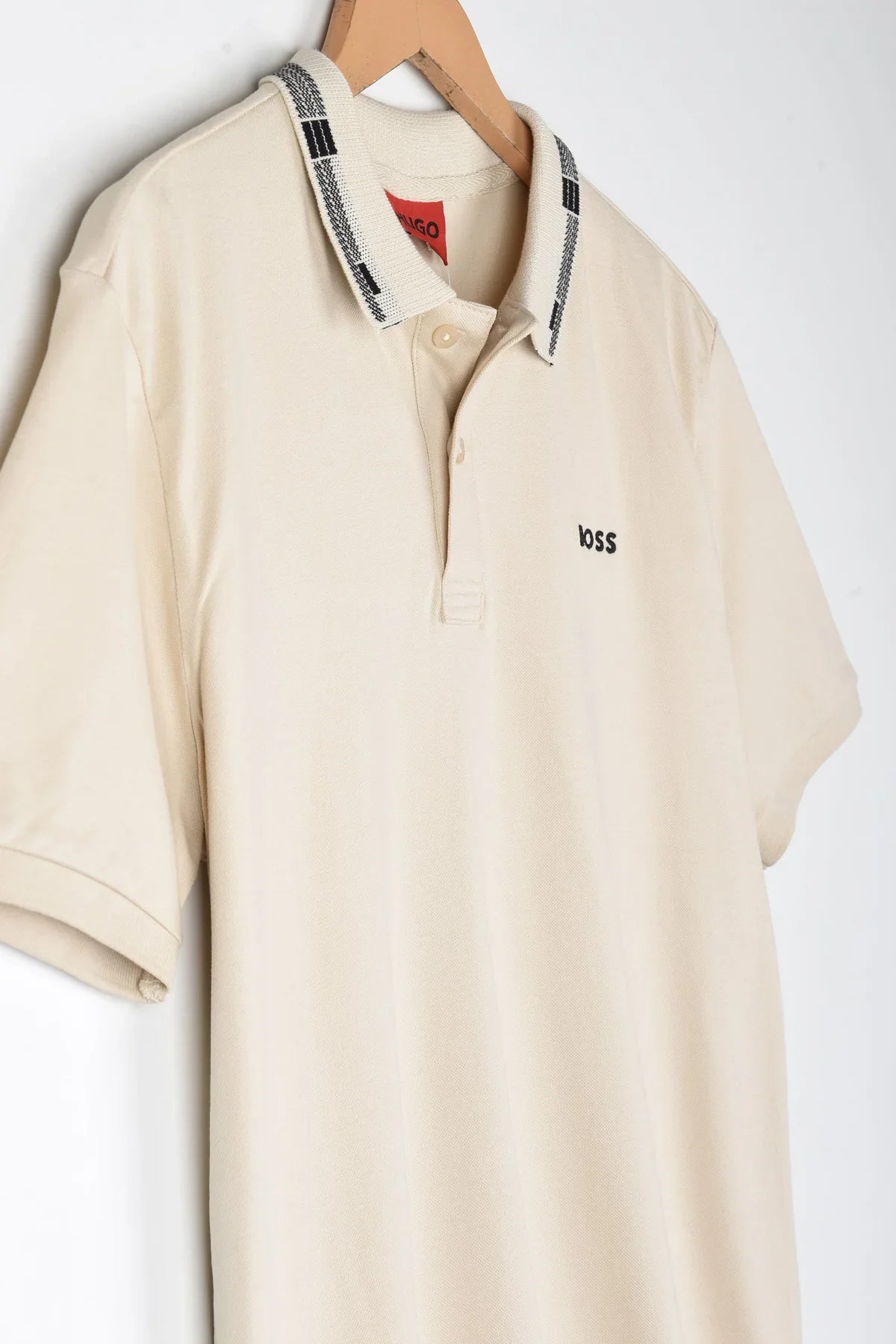 HGO BOS Imported Tipped Collar Polo (Stone)