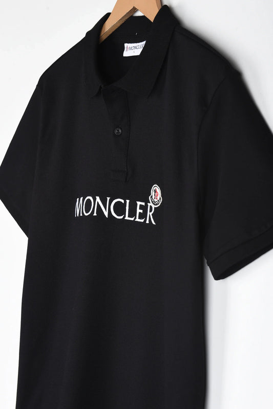 MNCLR Imported Embroidered Logo Polo (Black)