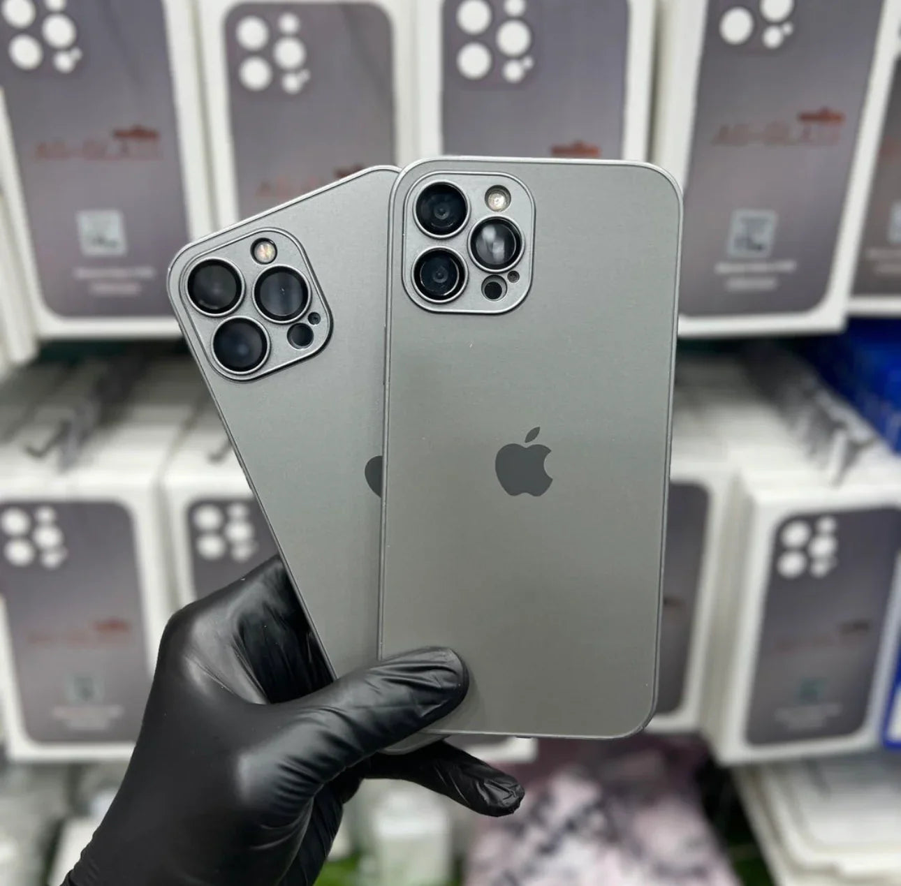 AG Glass-Natural Titanium (iPhone 11-15 pro max)