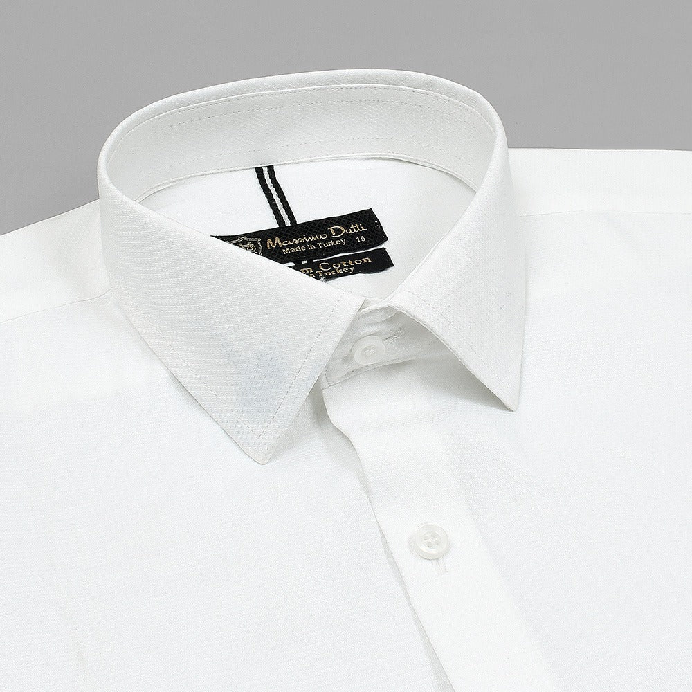 Mussimo Duti Imported Formal Shirt Dobby (White)