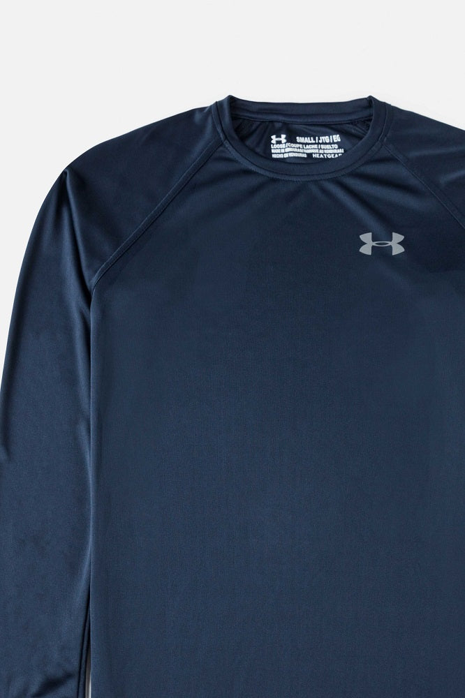 UA Premium Dri Fit Full Sleeves T-Shirt (Navy Blue)