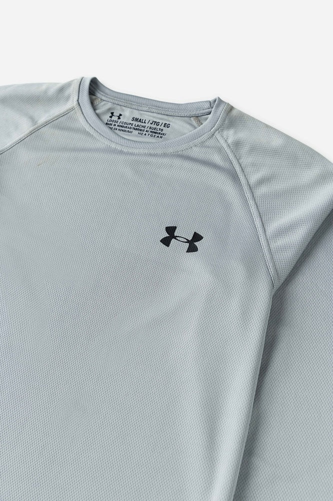 UA Premium Dri Fit Full Sleeves T-Shirt (Heather Grey)