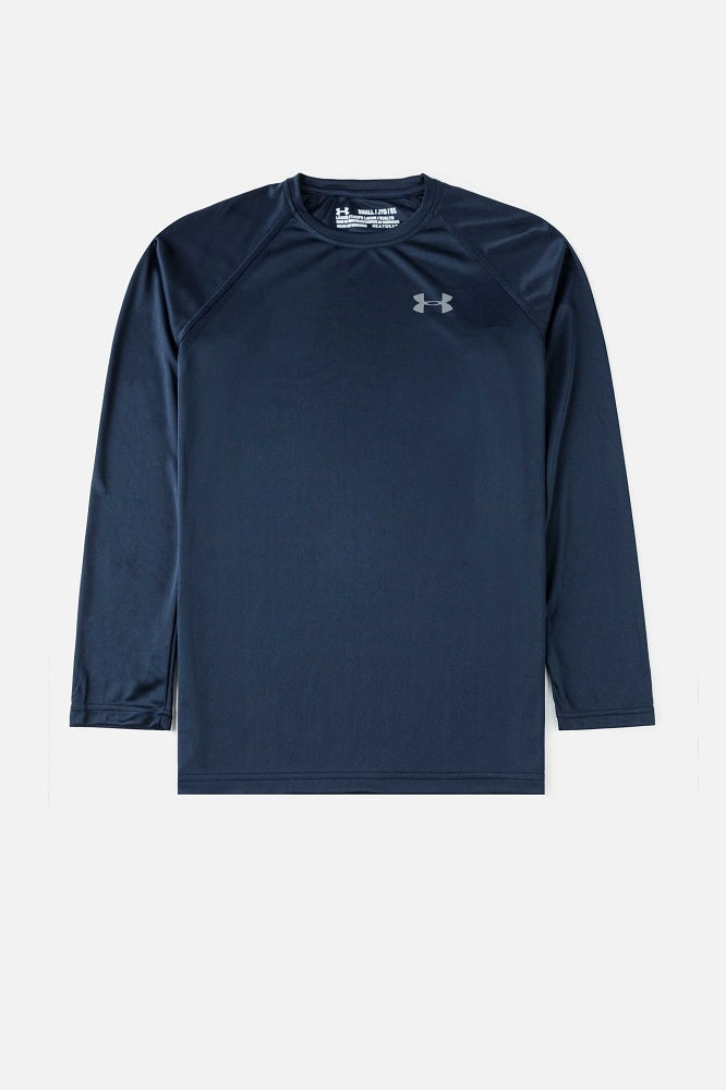 UA Premium Dri Fit Full Sleeves T-Shirt (Navy Blue)