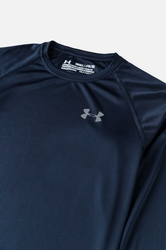 UA Premium Dri Fit Full Sleeves T-Shirt (Navy Blue)