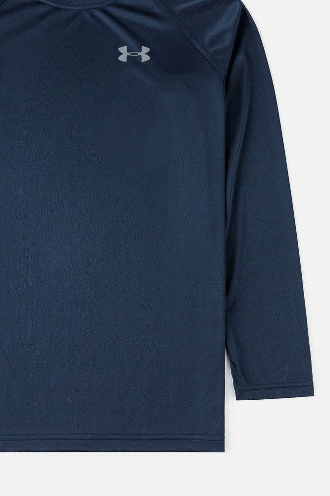 UA Premium Dri Fit Full Sleeves T-Shirt (Navy Blue)