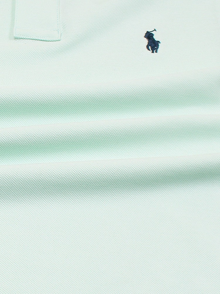 RL Premium Small Pony Pique Cotton Polo Shirt (SEA-GREEN)