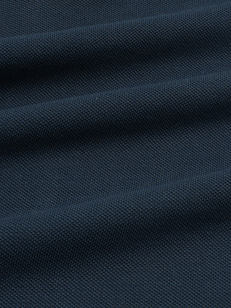 RL Premium Small Pony Pique Cotton Polo Shirt (Navy Blue)