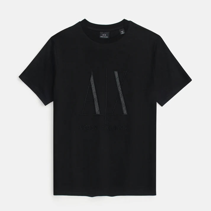 A-X IMPORTED MEN'S DESIGNER BIG LOGO T-SHIRT (BLACK)