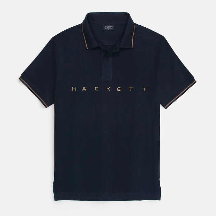 HKT IMPORTED MEN'S TIPPED POLO SHIRT (NAVY BLUE)
