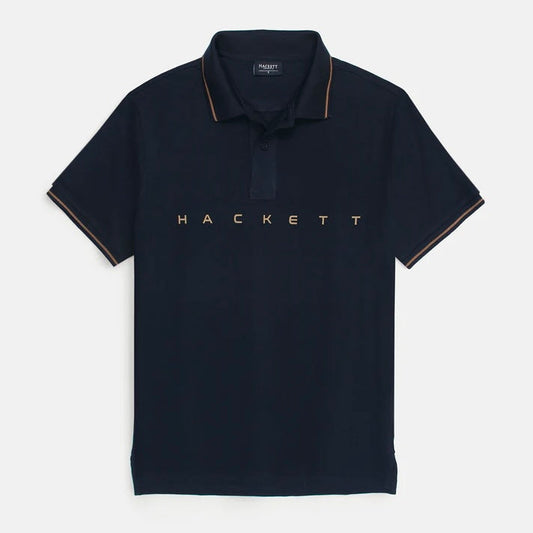 HKT IMPORTED MEN'S TIPPED POLO SHIRT (NAVY BLUE)