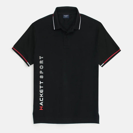 IMPORTED HKT SPORT MEN'S POLO SHIRT (BLACK)