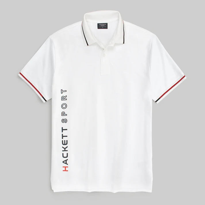 IMPORTED HKT SPORT MEN'S POLO SHIRT (WHITE)