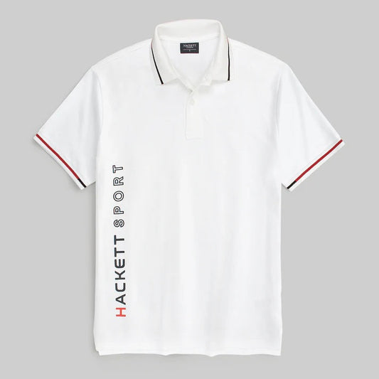 IMPORTED HKT SPORT MEN'S POLO SHIRT (WHITE)