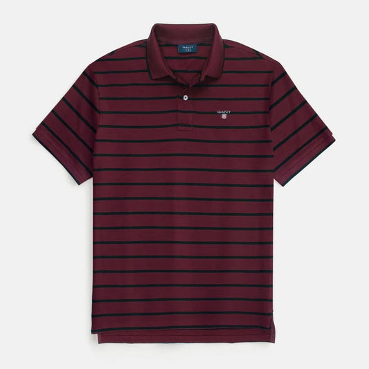 G-A-N-T IMPORTED MEN'S STRIPPER POLO SHIRT (MAROON)