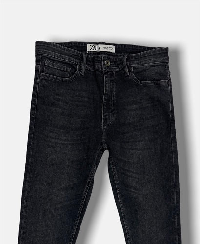 Z.A.R.A Slim Fit Denim Jeans Charcoal Black