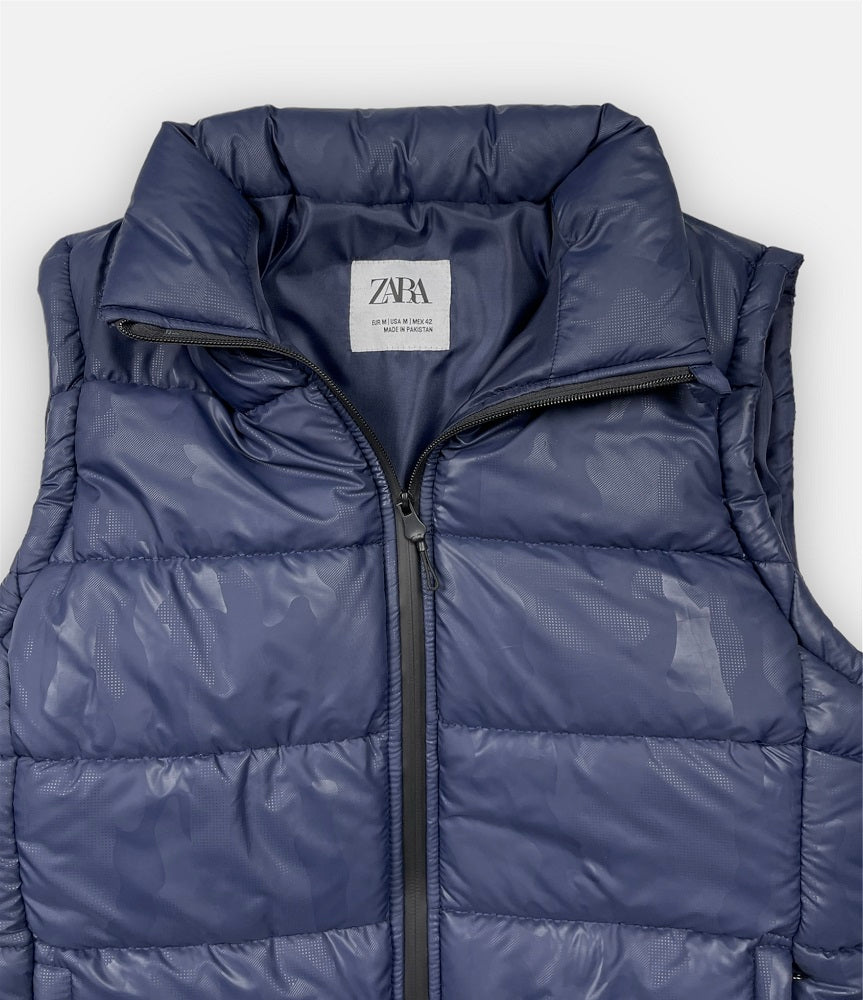 Z.A.R.A Premium Puffer Jacket (Blue Camouflage)
