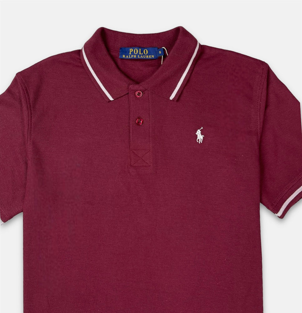 RL Premium Small Pony Tipping Polo Shirt (Mehroon)