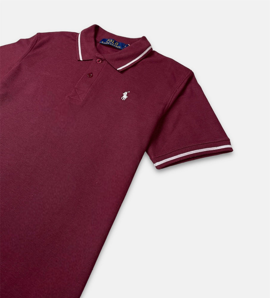 RL Premium Small Pony Tipping Polo Shirt (Mehroon)