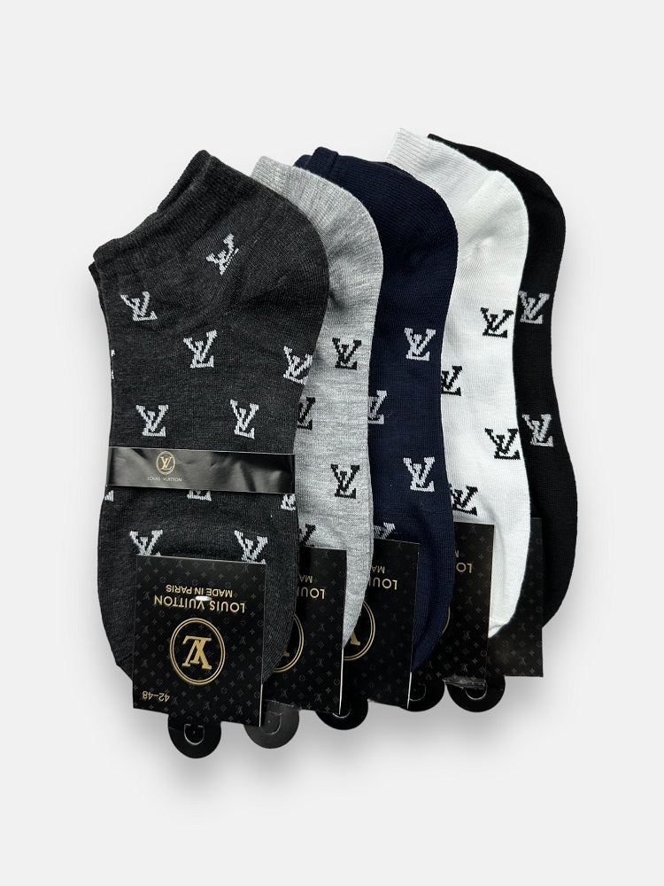 L.V Premium Ankle Socks (Pack Of 5)
