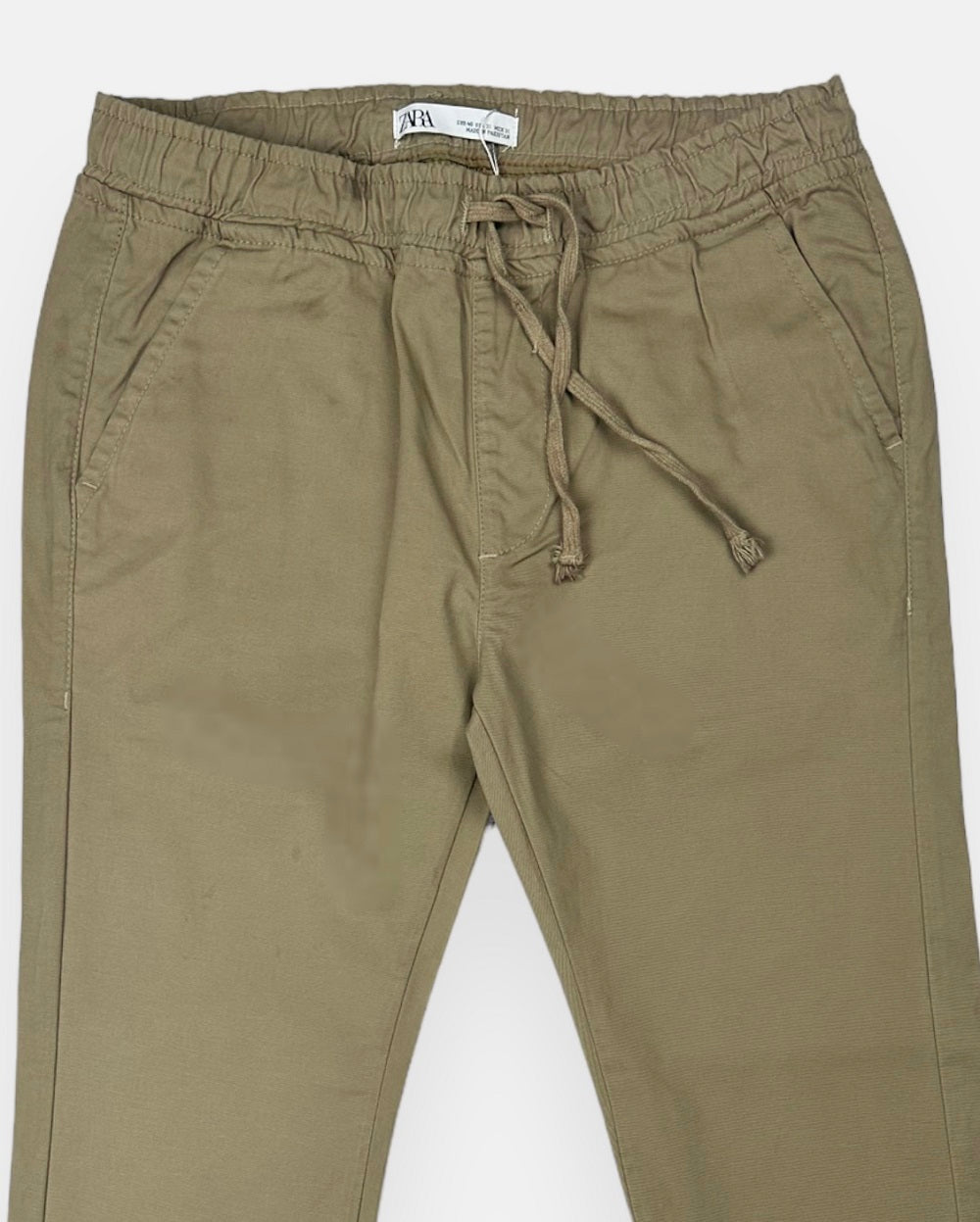 Z.A.R.A Premium Cotton Waist Jogger Trouser (Khaaki)