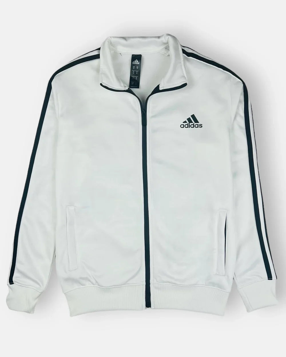 Addas Imported polyester Fleece Tracksuit (White&Black)