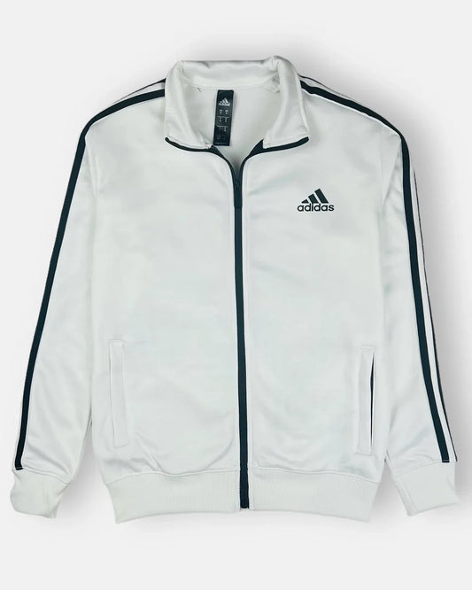 Addas Imported polyester Fleece Tracksuit (White&Black)