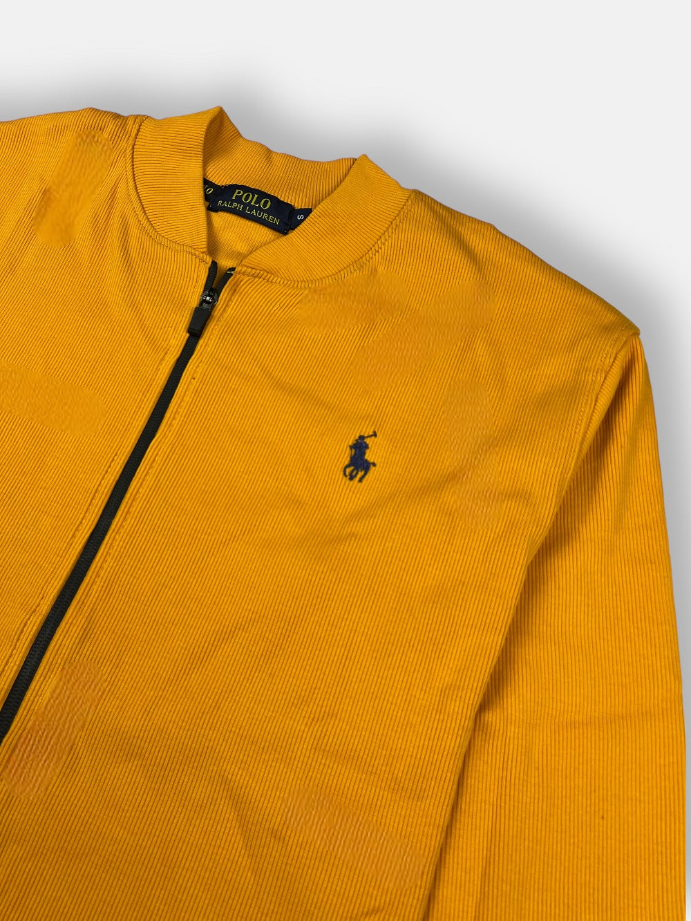 RL Premium RIB fabric Zip Up Jacket Mustard