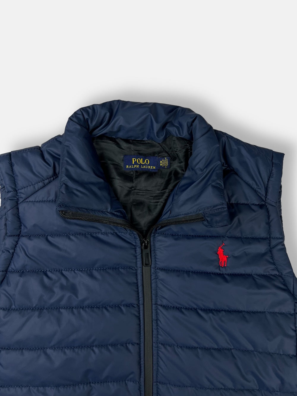 RL premium Small Pony Puffer Jacket (Navy Blue)