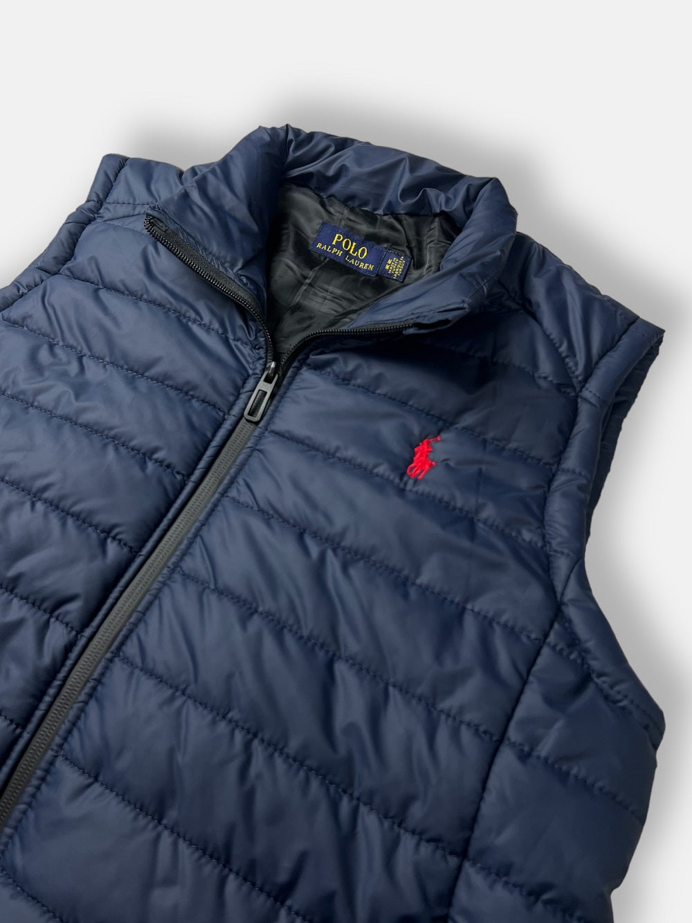 RL premium Small Pony Puffer Jacket (Navy Blue)