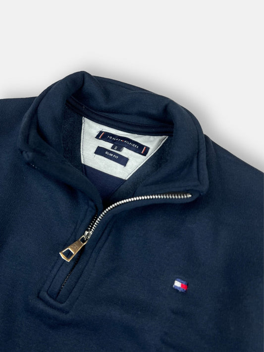 Tommy Premium Cotton Fleece Zip-Up (Navy Blue)