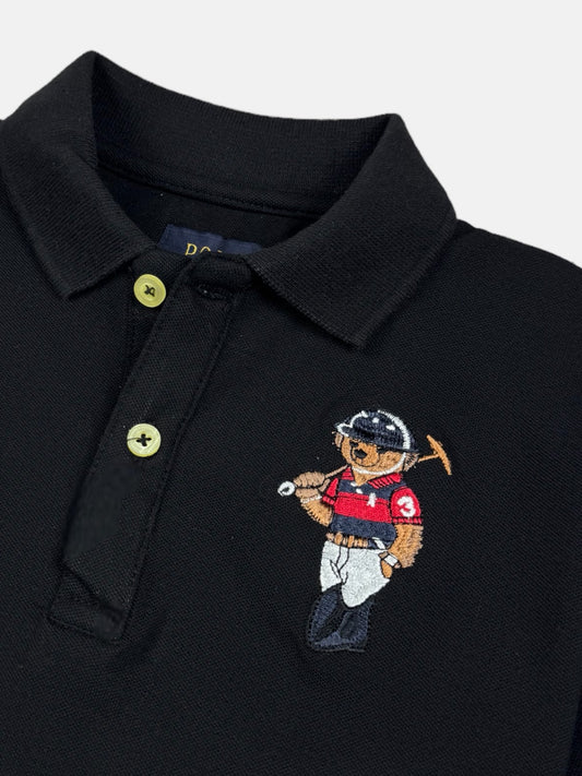 RL Kids Premium Bear Polo Shirt (Black)