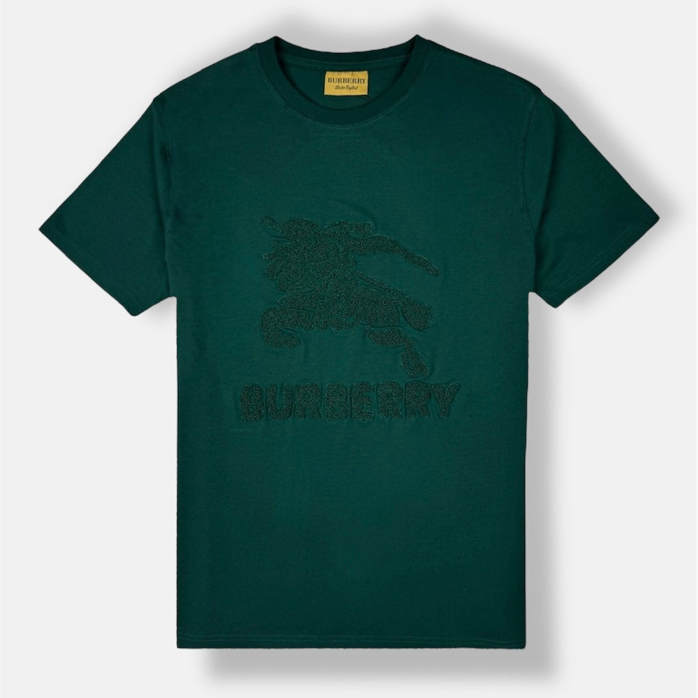BURBRY PREMIUM TOWEL EMB COTTON T-SHIRT (GREEN)