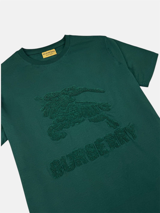 BURBRY PREMIUM TOWEL EMB COTTON T-SHIRT (GREEN)