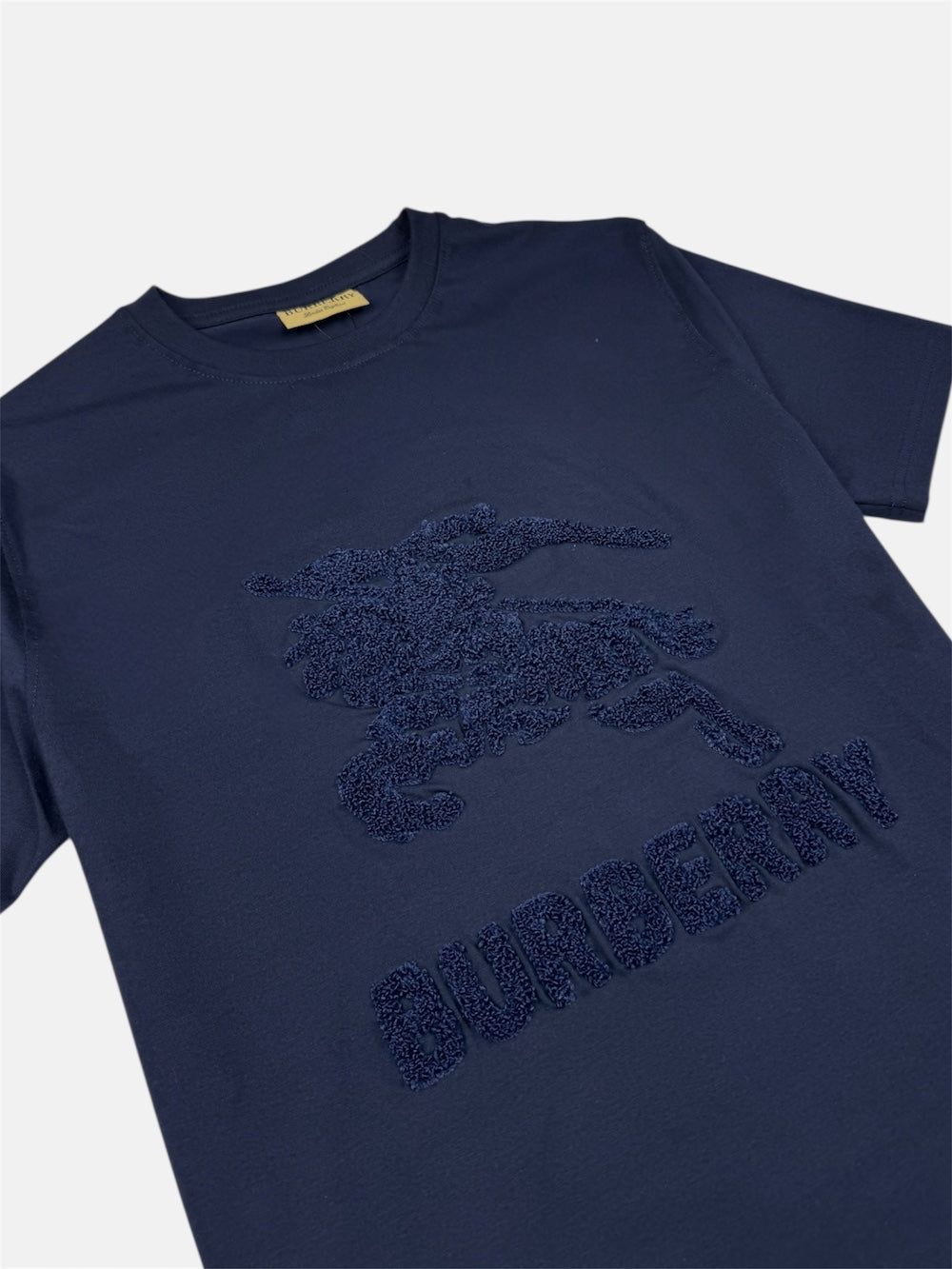 BURBRY PREMIUM TOWEL EMB COTTON T-SHIRT (NAVY)