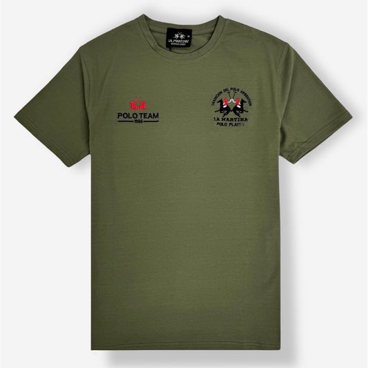 RL PREMIUM LA MRTINA COTTON T-SHIRT (OLIVE GREEN)