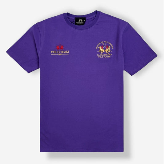 RL PREMIUM LA MRTINA COTTON T-SHIRT (PURPLE)