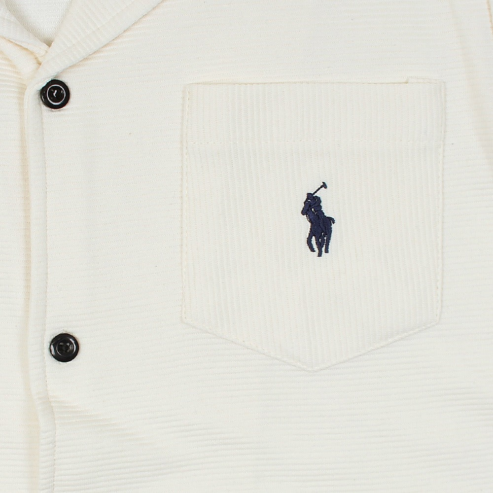 RL PREMIUM MEN'S CUBAN COLLAR CASUAL SHIRT (OFF-WHITE)