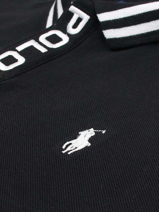 RL Premium Placket Polo Shirt (Black)