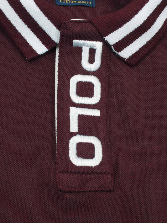 RL Premium Placket Polo Shirt (Maroon)
