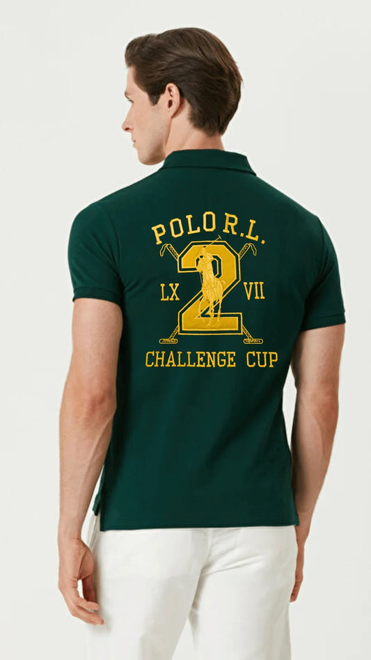 RL LIMITED EDITION FRONT/BACK EMBROIDERY POLO SHIRT (GREEN)