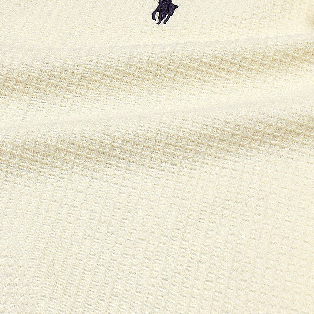 RL Imported Men Waffle Zipper Jacket (Off-White)