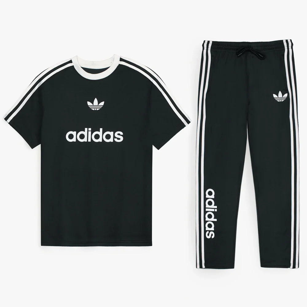 ADDAS PREMIUM MEN'S STRONIX LYCRA DRI-FIT TRACKSUIT (BLACK)