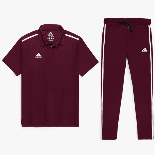 ADDAS Premium Dri-fit Tracksuit T5 (Maroon)