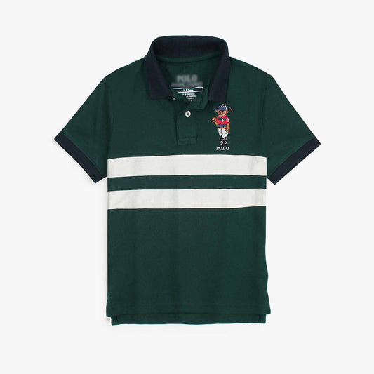 RL Kids Premium Paneled Bear Polo Shirt (Green)