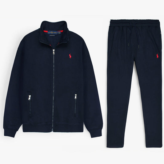 RL Premium Small Pony Cotton Fleece Tracksuit (Navy Blue)