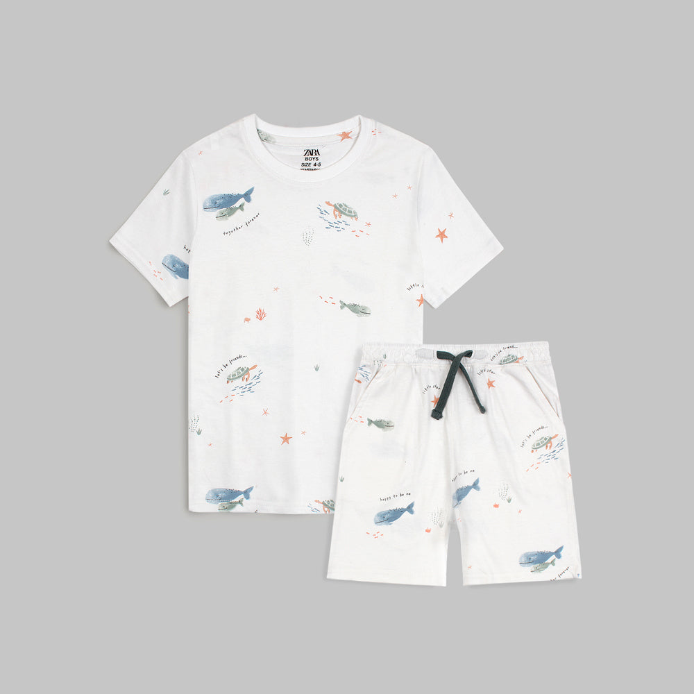 ZR PREMIUM KIDS TURTLE PRINT TWINSET