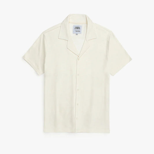 Z.A.R.A BASIC MEN'S CUBAN COLLAR CASUAL SHIRT (WHITE)