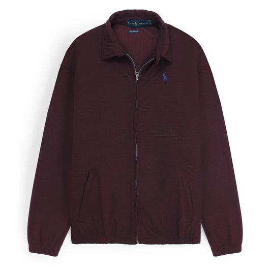 RL Imported Men Waffle Zipper Jacket (Maroon)